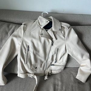 Zara Nude Leather Jacket
